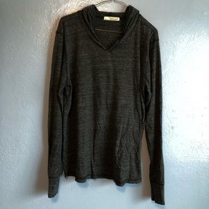 Tri Blend V Neck Longsleeve w/hood